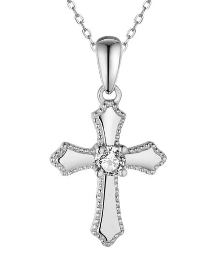 CROSS SOLITAIRE DIAMOND PENDANT (TP3208)