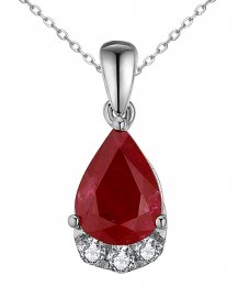 PEAR RUBY DIAMOND PENDANT (TP3234)
