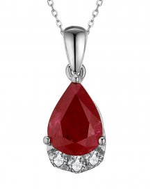 PEAR RUBY DIAMOND PENDANT (TP3234)