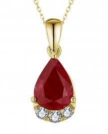 PEAR RUBY DIAMOND PENDANT (TP3234)