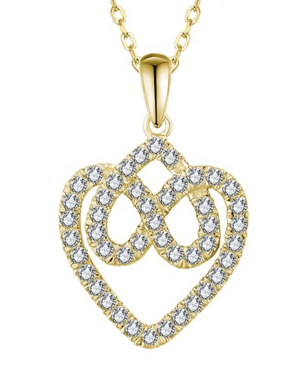 INTER LINKED HEART SHAPE DIAMOND PENDANT (TP3252)