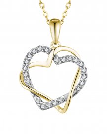 INTER LINKED HEART SHAPE DIAMOND PENDANT (TP3258)