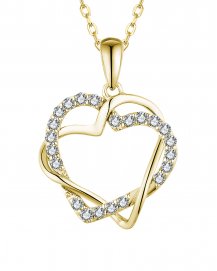 INTER LINKED HEART SHAPE DIAMOND PENDANT (TP3258)