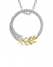 LEAF STYLE ROUND DIAMOND PENDANT (TP3260)