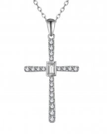 CROSS BAGUETTE DIAMOND PENDANT (TP3320)