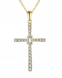 CROSS BAGUETTE DIAMOND PENDANT (TP3320)