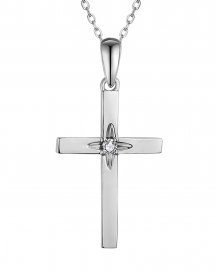 CROSS SOLITAIRE DIAMOND PENDANT (TP3322)