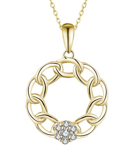 LINK STYLE ROUND DIAMOND PENDANT (TP3339)