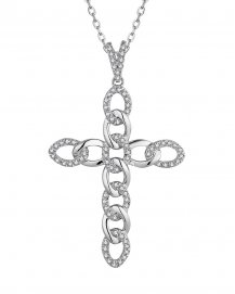 LINK STYLE CROSS DIAMOND PENDANT (TP3347)