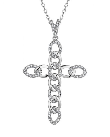 LINK STYLE CROSS DIAMOND PENDANT (TP3347)