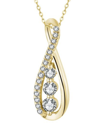 PEAR STYLE DIAMOND PENDANT (TP3363)