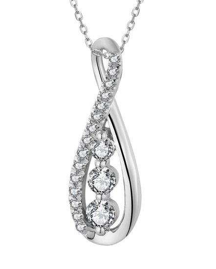 PEAR STYLE DIAMOND PENDANT (TP3363)