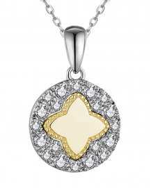 CLOVER STYLE ROUND DIAMOND PENDANT (TP3383)