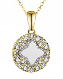 CLOVER STYLE ROUND DIAMOND PENDANT (TP3383)