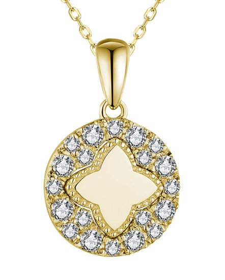 CLOVER STYLE ROUND DIAMOND PENDANT (TP3383)