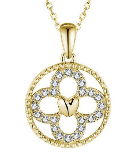 CLOVER STYLE ROUND DIAMOND PENDANT (TP3398)