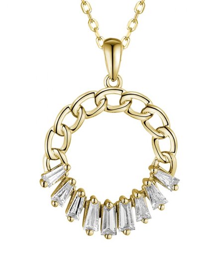 LINK STYLE ROUND DIAMOND PENDANT (TP3400)