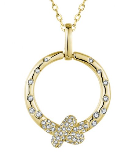 LOVE KNOT STYLE ROUND DIAMOND PENDANT (TP3430)