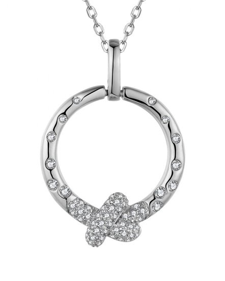 LOVE KNOT STYLE ROUND DIAMOND PENDANT (TP3430)