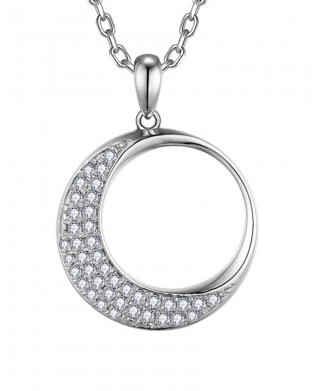 CRESCENT MOON DIAMOND PENDANT (TP3433)