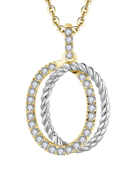 OVAL STYLE INTER LINKED DIAMOND PENDANT (TP3448)