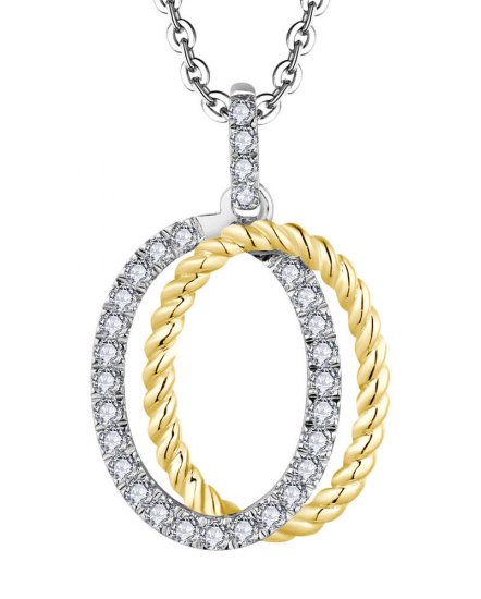 OVAL STYLE INTER LINKED DIAMOND PENDANT (TP3448)