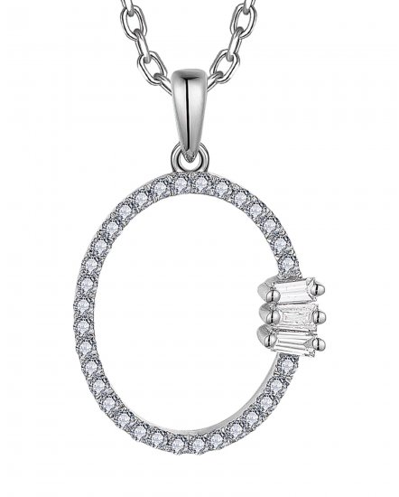 OVAL STYLE BAGUETTE DIAMOND PENDANT (TP3455)