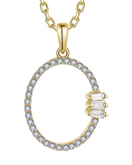 OVAL STYLE BAGUETTE DIAMOND PENDANT (TP3455)