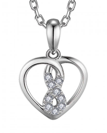 INTER LINKED HEART SHAPE DIAMOND PENDANT (TP3457)