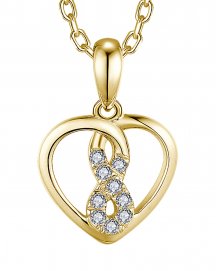 INTER LINKED HEART SHAPE DIAMOND PENDANT (TP3457)