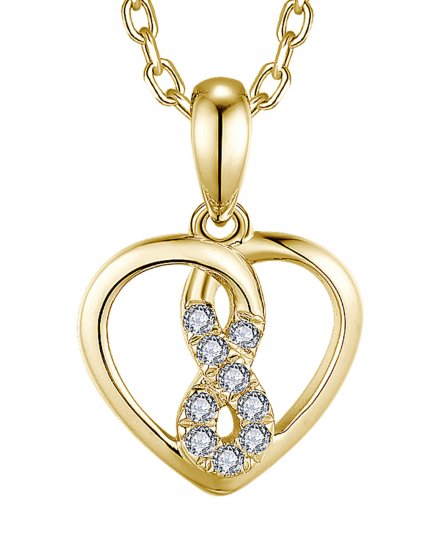 INTER LINKED HEART SHAPE DIAMOND PENDANT (TP3457)