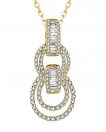 INTER LINKED STYLE ROUND DIAMOND PENDANT (TP3467)