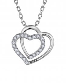 INTER LINKED HEART SHAPE DIAMOND PENDANT (TP3469)