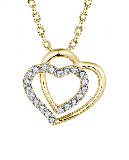 INTER LINKED HEART SHAPE DIAMOND PENDANT (TP3469)
