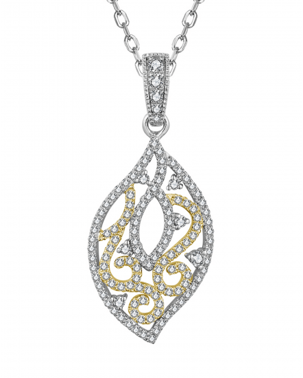 LEAF STYLE DIAMOND PENDANT (TP3479)