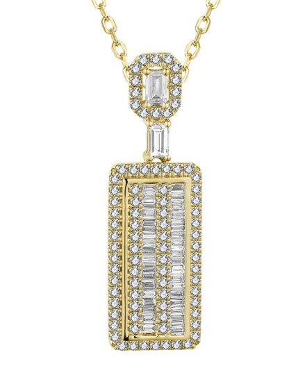 RECTANGLE BAGUETTE DIAMOND PENDANT (TP3480)