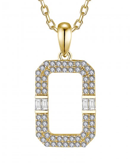 RECTANGLE BAGUETTE DIAMOND PENDANT (TP3558)