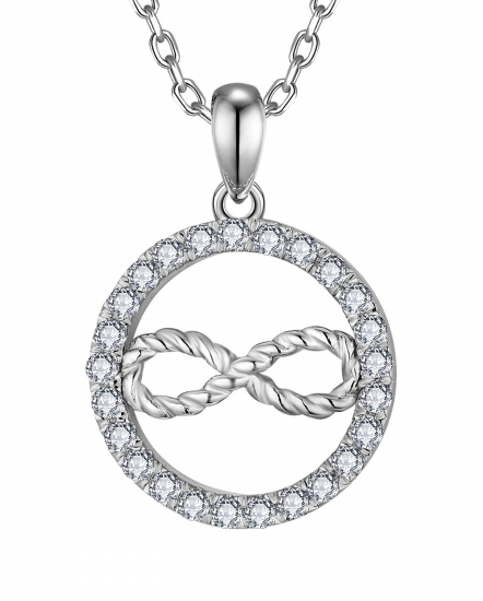 INFINITY STYLE ROUND DIAMOND PENDANT (TP3603)