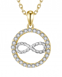 INFINITY STYLE ROUND DIAMOND PENDANT (TP3603)