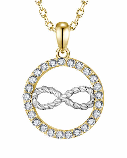 INFINITY STYLE ROUND DIAMOND PENDANT (TP3603)