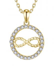 INFINITY STYLE ROUND DIAMOND PENDANT (TP3603)