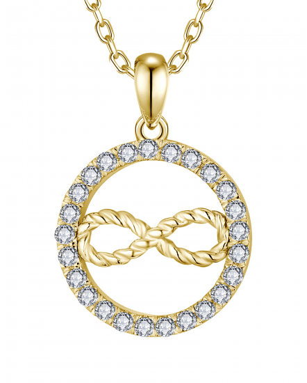 INFINITY STYLE ROUND DIAMOND PENDANT (TP3603)