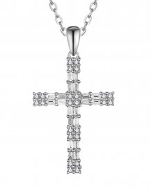 CROSS BAGUETTE DIAMOND PENDANT (TP3712)