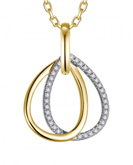 INTER LINKED STYLE PEAR DIAMOND PENDANT (TP3770)