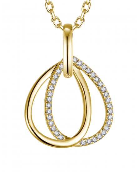 INTER LINKED STYLE PEAR DIAMOND PENDANT (TP3770)