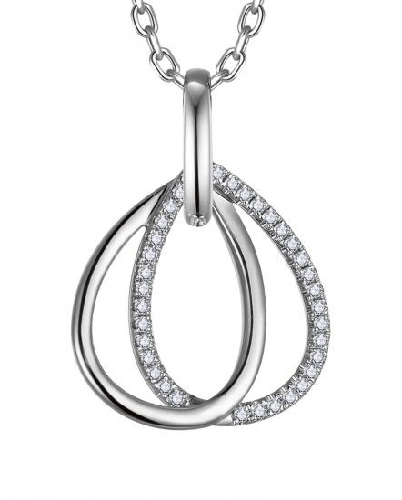 INTER LINKED STYLE PEAR DIAMOND PENDANT (TP3770)