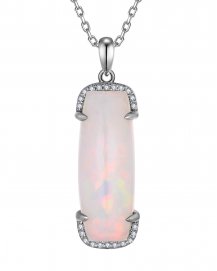 CUSHION OPAL DIAMOND PENDANT (TP3823)