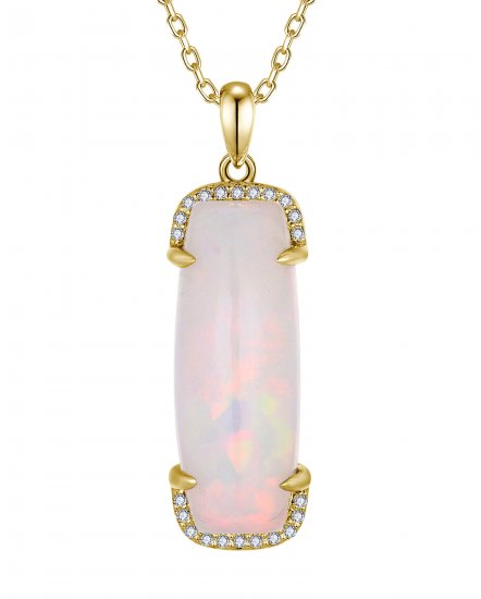 CUSHION OPAL DIAMOND PENDANT (TP3823)