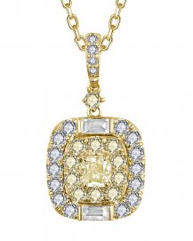 MULTI TONE CUSHION DIAMOND PENDANT (TP3897)