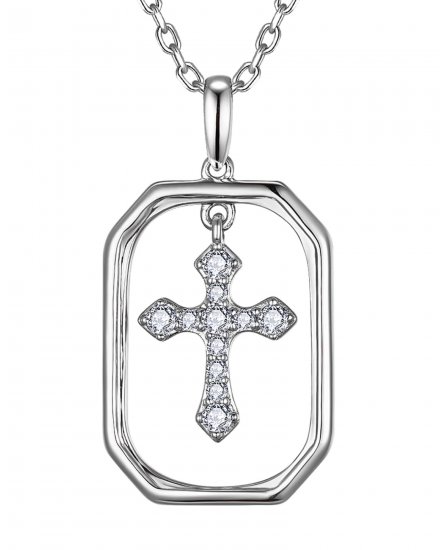 OCTAGON STYLE CROSS DIAMOND PENDANT (TP4610)